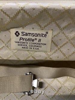 Vintage Samsonite Hard Shell Marbled Navy Blue Luggage Set Suitcase Pair