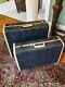 Vintage Samsonite Shwayder Bros. Hawaiian Blue/bone 2-piece Luggage Set