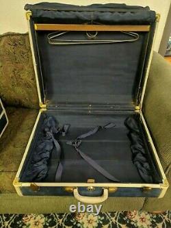 Vintage Samsonite Shwayder Bros. Hawaiian Blue/Bone 2-Piece Luggage Set VTG RARE