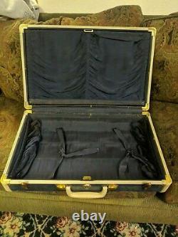 Vintage Samsonite Shwayder Bros. Hawaiian Blue/Bone 2-Piece Luggage Set VTG RARE