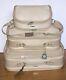Vintage Samsonite Silhouette Suitcase Luggage Set Of 3 Ivory Beige Carry-on Tan