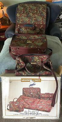 Vintage Set Of 3 Pieces MEMBERS Only Travel Luggage Bag Garment Suit 2 NOS 80's