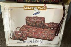 Vintage Set Of 3 Pieces MEMBERS Only Travel Luggage Bag Garment Suit 2 NOS 80's