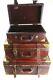 Vintage Stackable Display Suitcase Set Of 3 Old Fashioned Wood Trunk Luggage