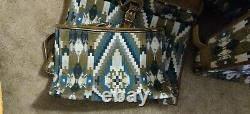 Vintage french company luggage 3 Piece Aztec Southwest Set