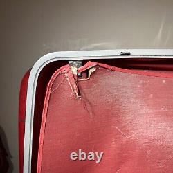 Vtg 1960's Cherry Red Samsonite Silhouette 4 PC Luggage Suitcase Set Locking