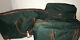 Vtg 3 Pc Ralph Lauren Polo Green Canvas Luggage Set Duffle Bag Carryon 80/90s