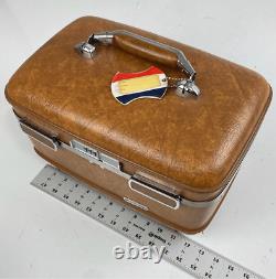 Vtg American Tourister Hardsided 3pc Train Suitcase Cosmetic Case Luggage Set