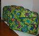 Vtg Mod Colorful Flowers & Butterflies 3pc Luggage Set Made In Japan