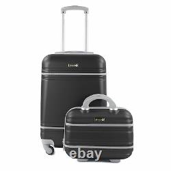 Weekender Luggage Set, 2-Piece Carry-On Suitcase & Cosmetic Case, 3 Colors