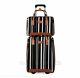 Women Travel Luggage Set Striped Print Rolling Wheels Carry-ons Classy Baggage