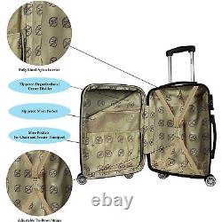 World Traveler 24DM110-2 Butterfly 2-Piece Hardside Carry-on Spinner Luggage Set