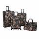 World Traveler 4-piece Rolling Expandable Spinner Luggage Set Classic Floral
