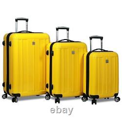 World Traveler Contour Hardside 3-Piece Spinner Luggage Set Yellow