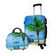 World Traveler Palm Tree 2-piece Hardside Carry-on Spinner Luggage Set