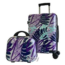 World Traveler Seasons 2-Piece Hardside Carry-On Spinner Luggage Set Leaves