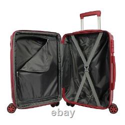 World Traveler Skyline Hardside 3-Piece Spinner Luggage Set Burgundy