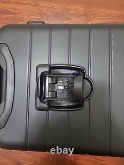 Wrangler 2-Piece Smart Luggage Set w Cup Holder and USB Travel Set Black