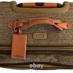 2 Hartmann Tweed & Leather 24 & 22 Rolling Wheeled Sac À Bagage Cas Vintage