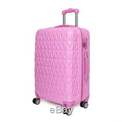 20/24/28 Petit Grand Valise Hard Shell Voyage Trolley Bagages À Main Rose Royaume-uni