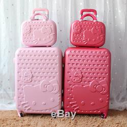 20222428 Hello Kitty Suitcase Set Enfants Femmes Bagages Sac De Voyage Trolley