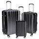 3 Piece Luggage Set Sac Voyage Abs Chariot Roulant Roues Valise 20 24 28