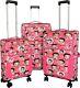 3pc Luggage Set Sac Voyage Roulant 4wheel Carryon Valise Verticale Extensible Betty Boop