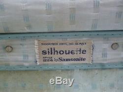 3pc Vintage Samsonite Silhouette Luggage Set Bleu