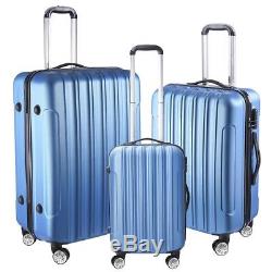 3pcs 20/24/28 Sac Luggage Set Voyage D'affaires Valise Trolley Roues Avec Serrure