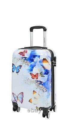 4 Valises Roue Multi Butterfly Pc Hard Shell Bagage Léger Sac De Voyage