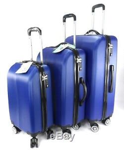 8 Roues Lightweight Spinner Case Set Voyage Bagages 3 Valise Trolley Cabine Sac