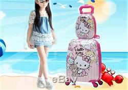 Abs Enfants Hello Kitty Voitures Trucks Garçons Gilrs Chariot À Bagages Sets Valise