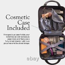 Adoptez l'ensemble de bagages cabine rigides de luxe en deux pièces pour cosmétiques
