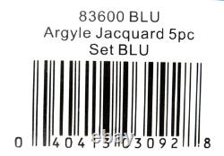 American Flyer Argyle Jacquard 5pc. Ensemble De Bagages À Roues, Bleu (83600-5)