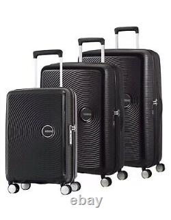 American Tourister Curio 3 Pièces Hardside Spinner Set Black New With Tags