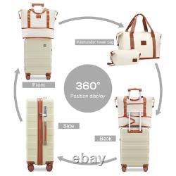 Bagage de cabine, valise de cabine de 20 pouces avec roues pivotantes, ensemble de 3 pièces en coque rigide