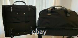 Baggallini Rolling Black Charcoal Set Travel Carry-on Duffle Bagage À Roues