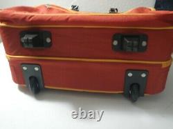 Baggallini Rolling Red Orange Set Travel Bag Bagages À Roulettes