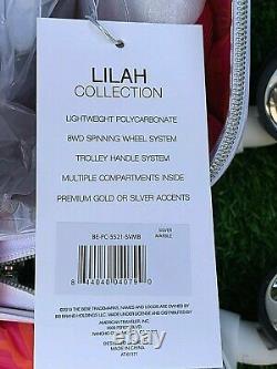 Bebe Lilah Collection 2 Pièces Bagage Set Nouveau Avec Des Étiquettes Argent Marbre Pdsf 580 $