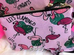 Betsey Johnson Flamant Rose Weekender Voyage Duffle Bag Wristlet Luggage Set
