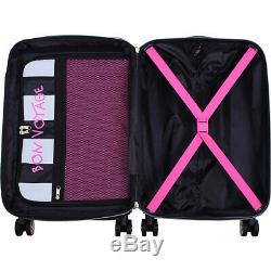 Betsey Johnson Heart To Heart 3 Piece Expandable Luggage Set Nouveau