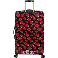 Betsey Johnson Roses Couvert 3 Piece Luggage Set Hardside Spinner Nouveau