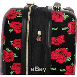Betsey Johnson Roses Couvert 3 Piece Luggage Set Hardside Spinner Nouveau