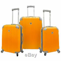 Beverly Hill Country Club Malibu Newport Orange Spinner Luggage Set Valise