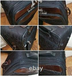 Brighton Brown Noir Luggage Set Valise Bagage À Main Suspendu Sac À Vêtements De Toilette