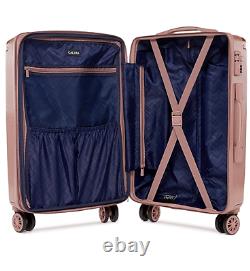 Calpak Métallique Pink Hard Cas Lightweight Durable Luggage Set Avec Tsa Combo Lock