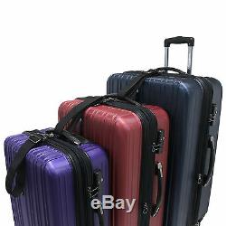 Choix 3 Pièces Tasmania Pure Purple Polycarbonate Luggage Set Spinner Traveler