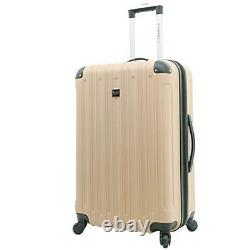 Club des voyageurs Midtown Ensemble de voyage en valise rigide 4 pièces extensible couleur sable.