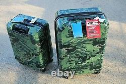 Columbia Maple Trail 2 Piece Hardside Spinner Luggage Set Green Camo T.n.-o. 600 $