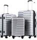 Coolife Bagage Valise Extensible Pc Abs Tsa Bagage 3 Pièces Set Lock Spinner